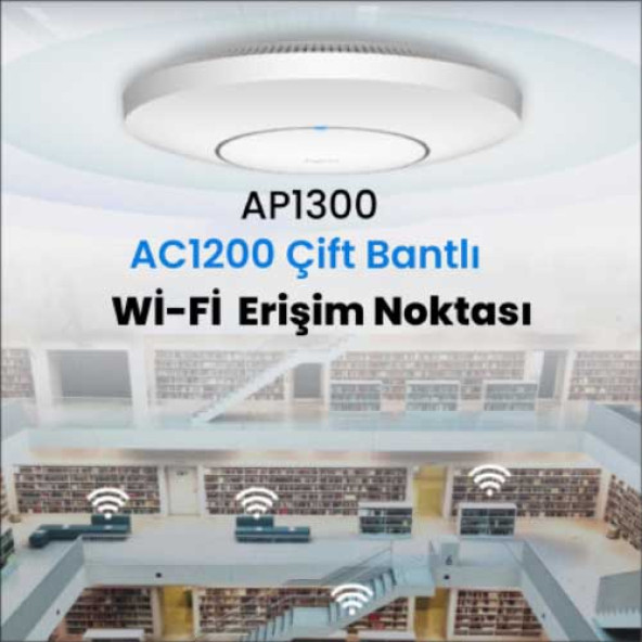 Cudy AP1300 5GHz 867 Mbps, 2.4GHz 300 Mbps WiFi Gigabit IP65 Indoor Access Point (AC1200 Serisi) - 4
