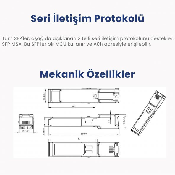 Cudy SM10GSA-10 SFP+,10Gbps,LC SMF,10KM 1310nm Endüstriyel SFP+ Modül Metal Switch - 3