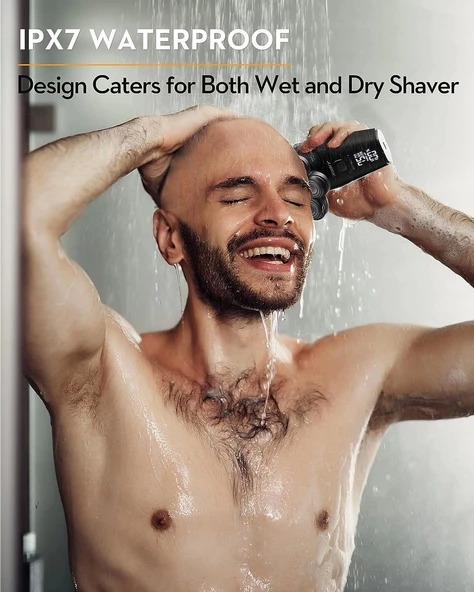Kibiy - Erkekler için Çıkarılabilir Elektrikli Kafa Tıraş Makineleri - 4