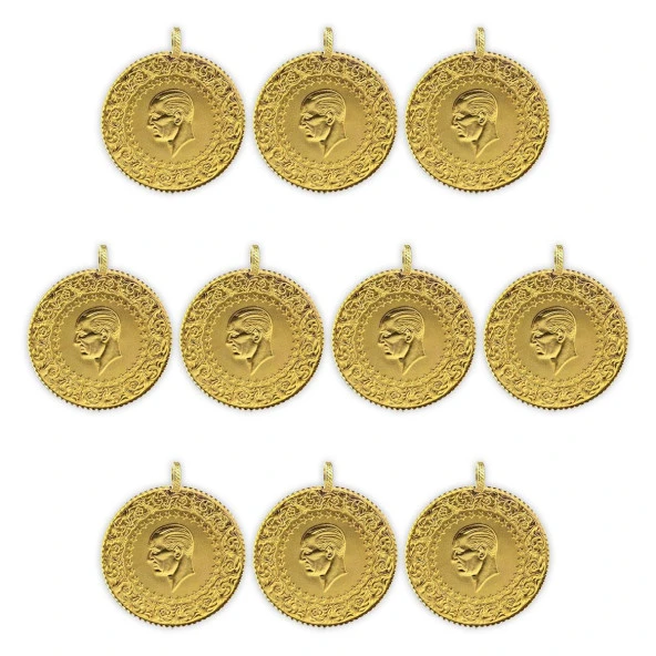 10 Adet Çeyrek Altın Yeni Tarihli Set