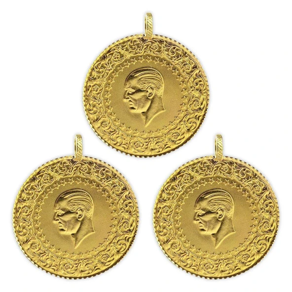 3 Adet Çeyrek Altın Yeni Tarihli Set