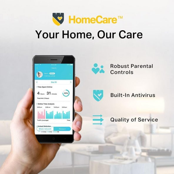 TP-Link Deco X60(3-pack), AX3000 Mbps Tüm Ev Mesh Wi-Fi 6 Sistemi - 9