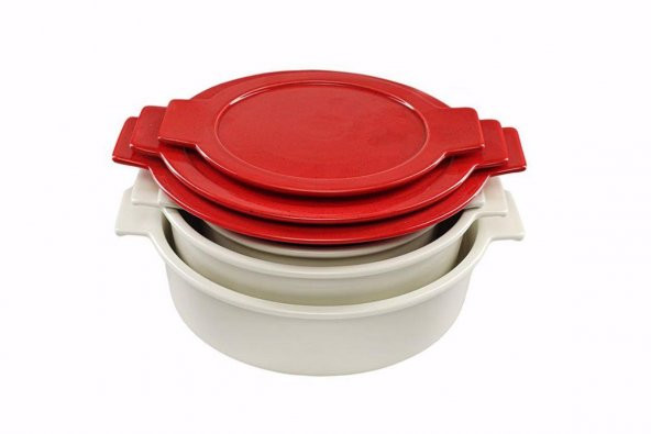 Porland Cookland Fire Kırmızı Kapaklı Tencere Takımı 6 parça 04CLA000033 - 4
