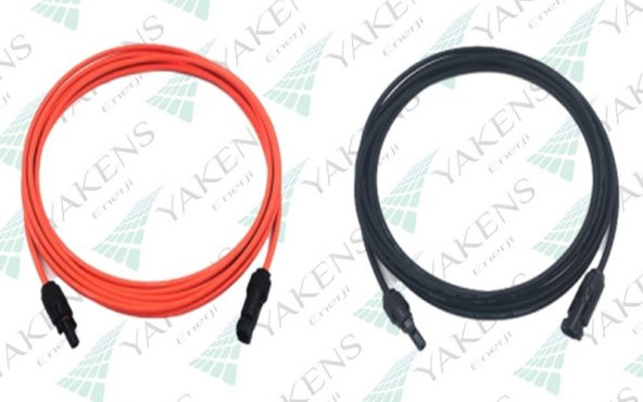 Güneş Paneli Uzatma Kablosu (10m+10m) 4mm Çift Taraflı Mc4 Soketli Solar Ara Kablo Siyah Kırmızı - 10
