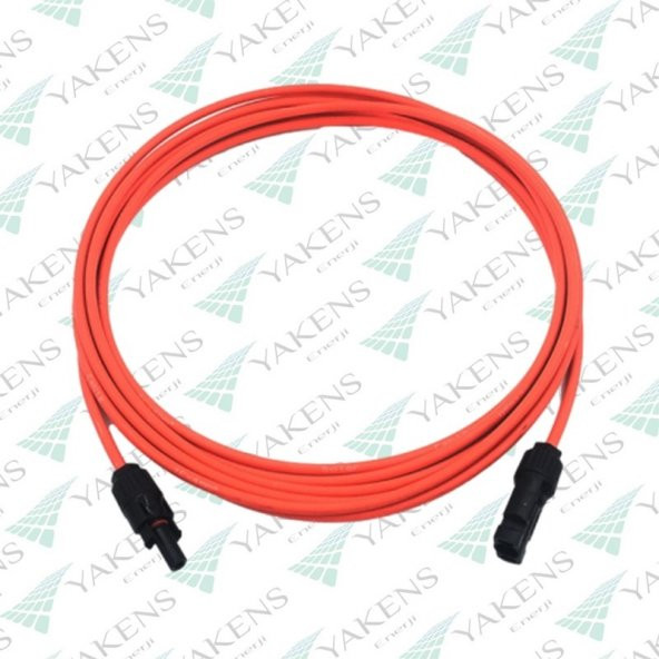 Güneş Paneli Uzatma Kablosu (12m+12m) 6mm Çift Taraflı Mc4 Soketli Solar Ara Kablo Siyah Kırmızı - Resim 9