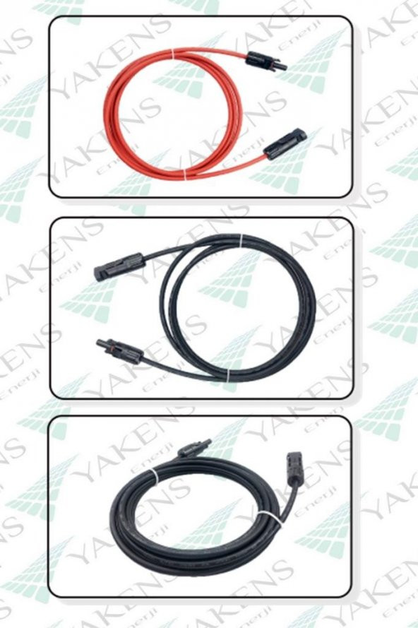 Güneş Paneli Uzatma Kablosu (10m+10m) 6mm Çift Taraflı Mc4 Soketli Solar Ara Kablo Siyah Kırmızı - 11