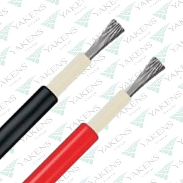 Solar Kablo (25m+25m) 6mm Güneş Paneli Kablo Seti Siyah Kırmızı - Resim 6