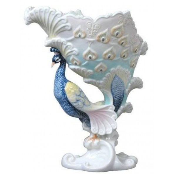 VERONESE BİBLOLAR-Wise Porselen-PORSELEN TAVUSKUŞLU KASE-23x16,5x27 CM-JAP20279AA ürün görseli