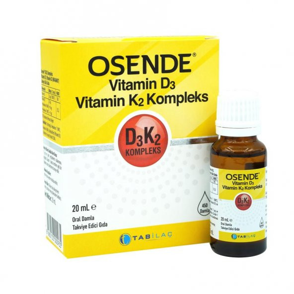 Osende Vitamin D3K2 Kompleks Damla 20 ml