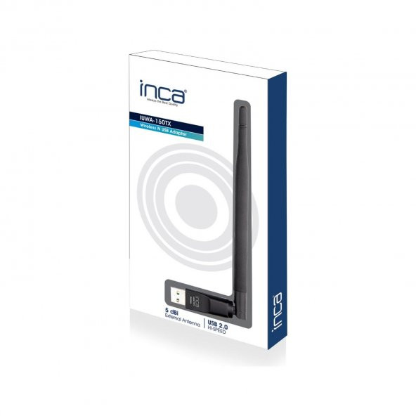 Inca USB Wi-Fi Adaptör 150 Mbps 5dbi Anten - 5