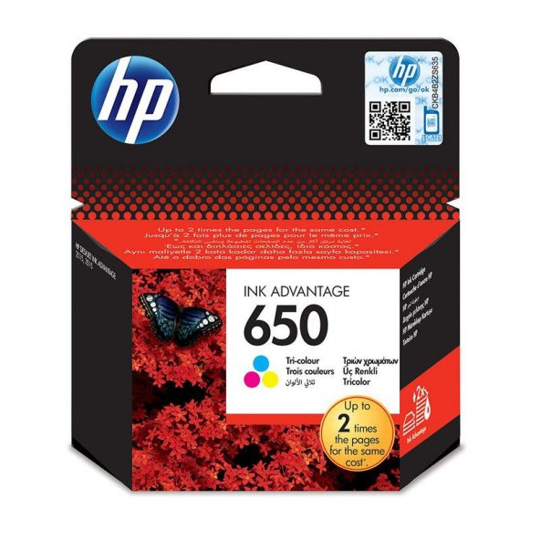 HP Mürekkep Kartuş Orj. No:650 Renkli - 3