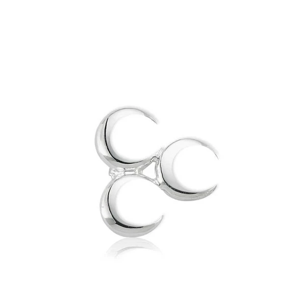 Lucky Life 925 Ayar Gumuss Üç Hilal Rozet