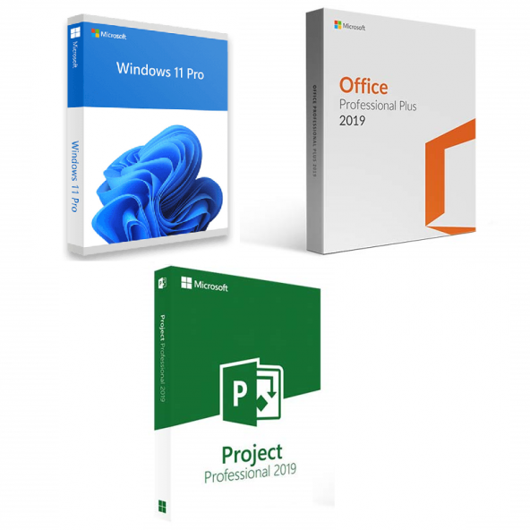 Windows 11 Pro & Office 2019 Pro Plus & Project 2019 Pro Dijital Lisans Anahtarı