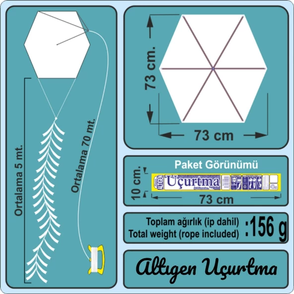 Altıgen Kesim Uçurtma - 12