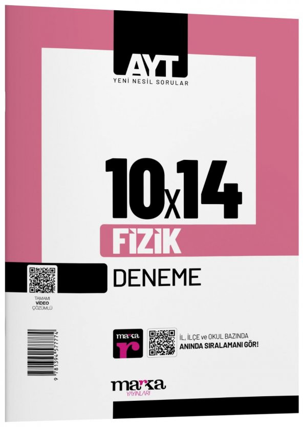 AYT Fizik 10 Deneme Tamamı Video Çözümlü Marka Yayınları