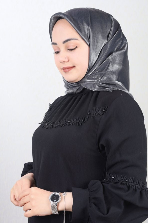Levidor Düz Renk Pırıltı Eşarp - Desen-01 - Renk-01 -63 - 1