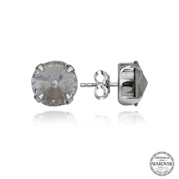 Swarovski Crystal Taşlı Lucky Life 925 Ayar Gumuss   Çivili Lucky Life Lucky Life Kadın Küpe