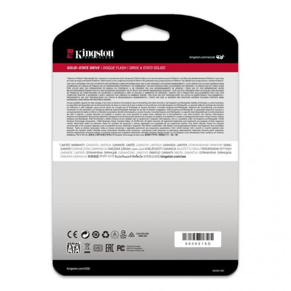 Kingston A400 SA400S37/960G 2.5" 960 GB SATA 3 SSD - 3