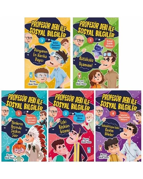 Profesör Debi ile Sosyal Bilgiler Seti (5 Kitap) Timaş Çocuk - Resim 2