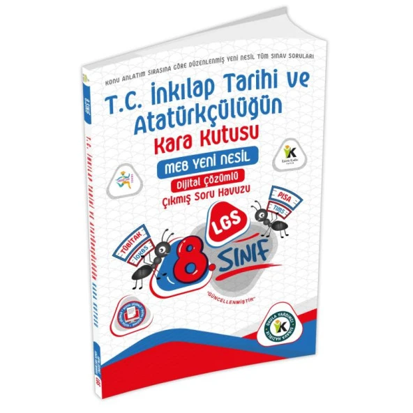 8.Sınıf LGS T.C İnkılap Tarihi ve Atatürkçülüğün  Kara Kutusu Dijital Çözümlü Çıkmış Soru Bankası