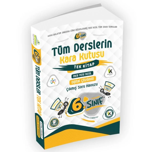 6.Sınıfın Kara Kutusu TÜM DERSLER TEK KİTAP Dijital Çözümlü Soru Bankası