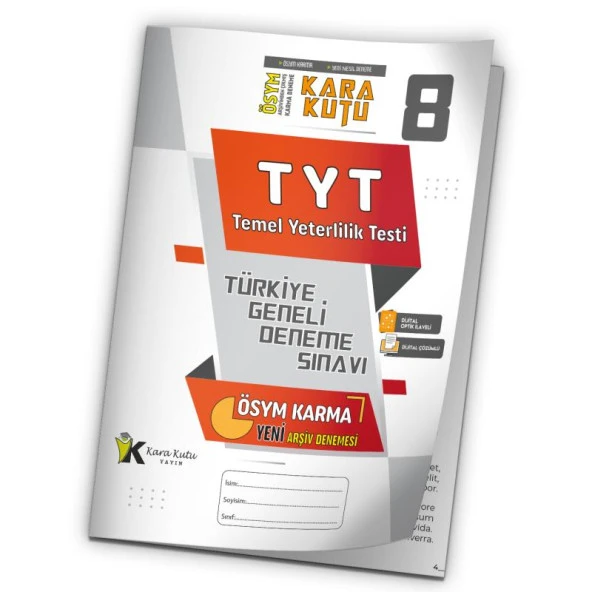 2025 TYT ÖSYM Arşivi Karma Kara Kutu Çıkmış Soru Türkiye Geneli D. Çözümlü Deneme 10/8.Kitapçık - 1