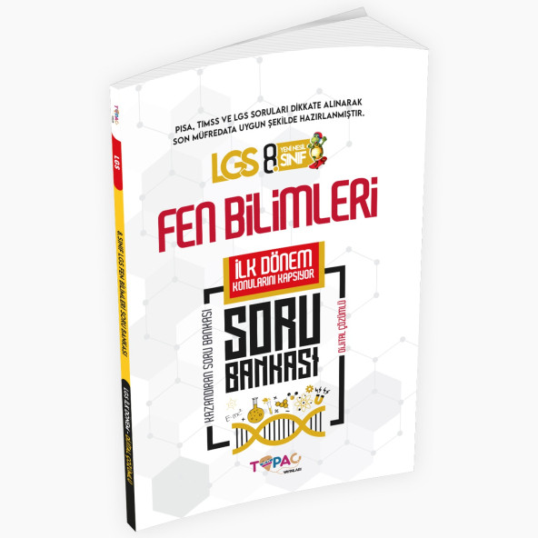 2025 8.Sınıf LGS Fen Bilimleri 1.DÖNEM Dijital Çözümlü Soru Bankası Topaç Yayınları