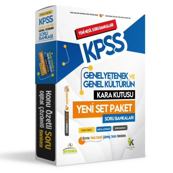 KPSS Genel Yetenek Genel Kültür KARA KUTU Yeni Set PAKET Konu Özetli ÇÖZÜMLÜ SORU BANKASI  SET