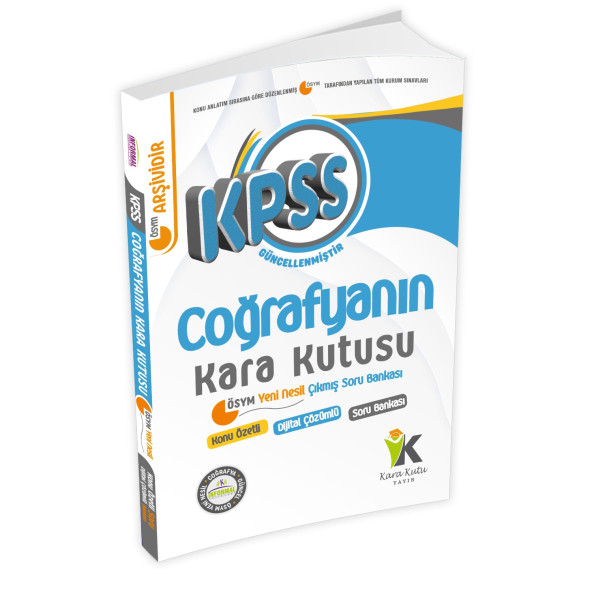 KPSS Coğrafyanın Kara Kutusu Konu Özetli Dijital Çözümlü ÖSYM Çıkmış Soru Havuzu Bankası