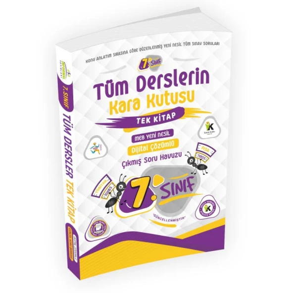 7.Sınıfın Kara Kutusu Tüm Dersler Tek Kitap Dijital Çözümlü Soru Bankası,