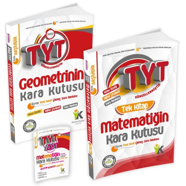 YKS-TYT Matematik Tek Kitap ve Geometrinin Kara Kutusu Konu Ö. Dijital Ç. Çıkmış Soru Bankası