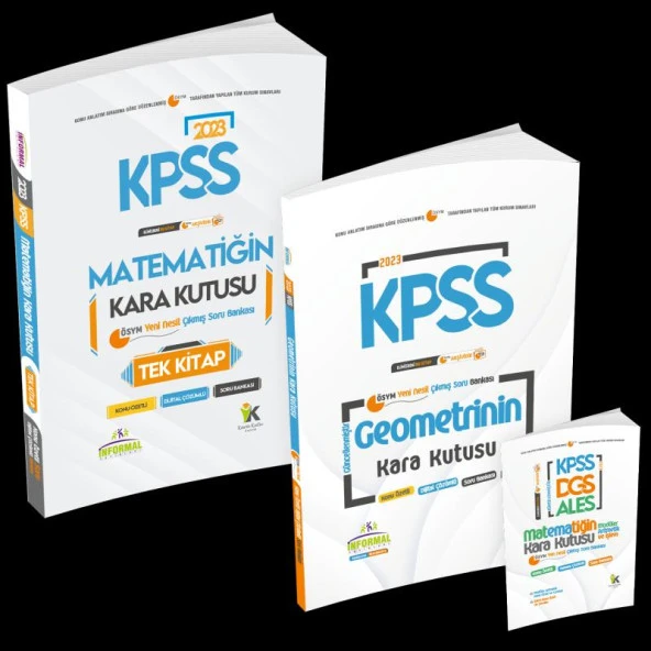 KPSS Matematik TEK KİTAP ve Geometrinin Kara Kutusu Konu Ö.D.Çözümlü Çıkmış Soru Bankası Seti