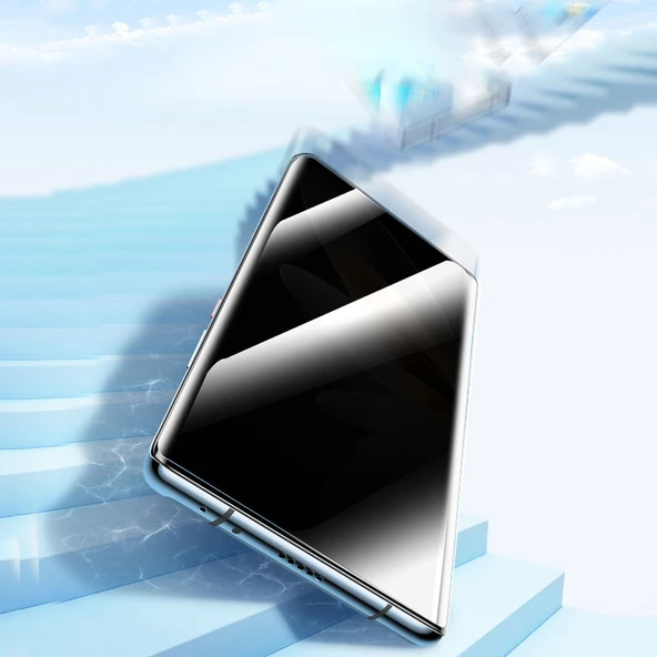 Galaxy S22 Ultra Zore Kolay Uygulama Aparatlı Privacy Easy Body Hayalet Ekran Koruyucu - Resim 5