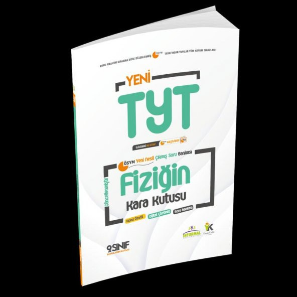 YKS-TYT FİZİK Kara Kutu 1.Kitap Konu Ö.D. Çözümlü ÖSYM Soru BANKASI (9.Sınıf TYT konuları)