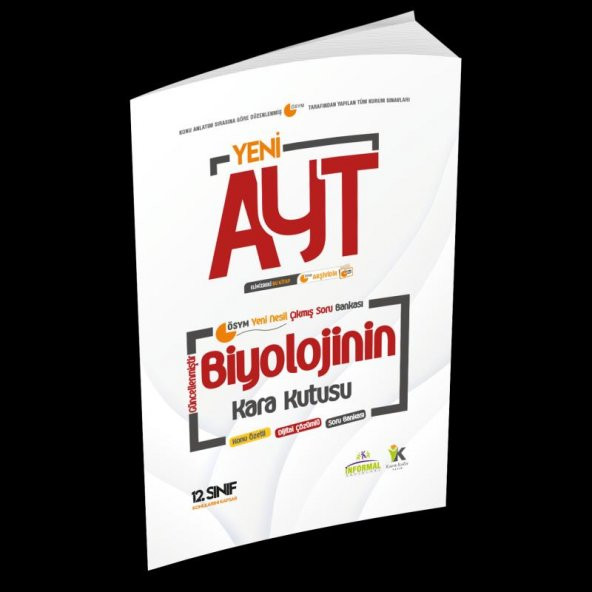 YKS-AYT BİYOLOJİNİN Kara Kutusu 4.Kitap Konu Ö.Dijital Ç. Soru BANKASI (12.Sınıf AYT konuları)