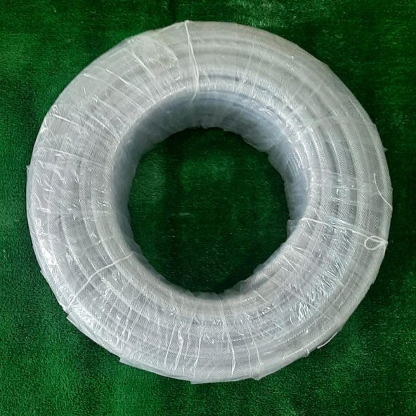 1" SÜPER MAVİ PVC ŞEFFAF ÖRGÜLÜ SULAMA HORTUMU 50 METRE BAHÇE TARLA SULAMA HORTUM - 4