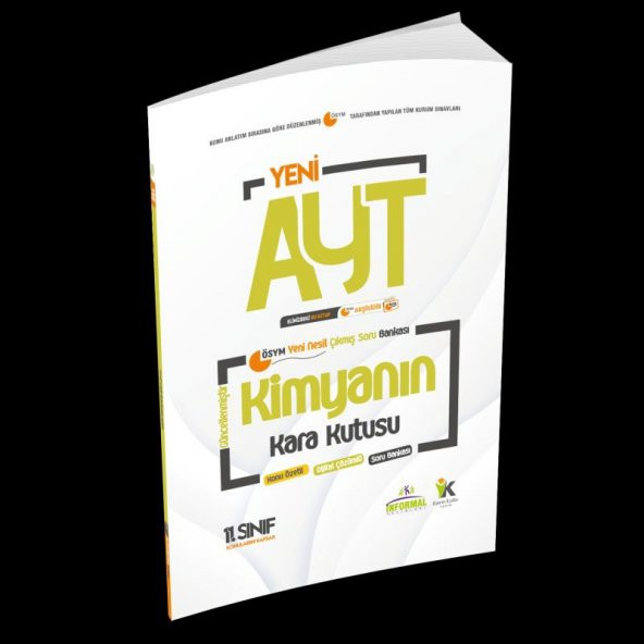 YKS- AYT KİMYANIN Kara Kutusu 3.Kitap Konu Ö. Dijital Ç. Soru BANKASI (11.Sınıf AYT konuları)