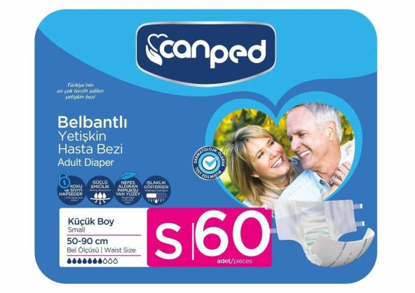 CANPED BELBANTLI HASTA BEZİ KÜÇÜK (S) 60 ADET (10LU 6 PAKET)