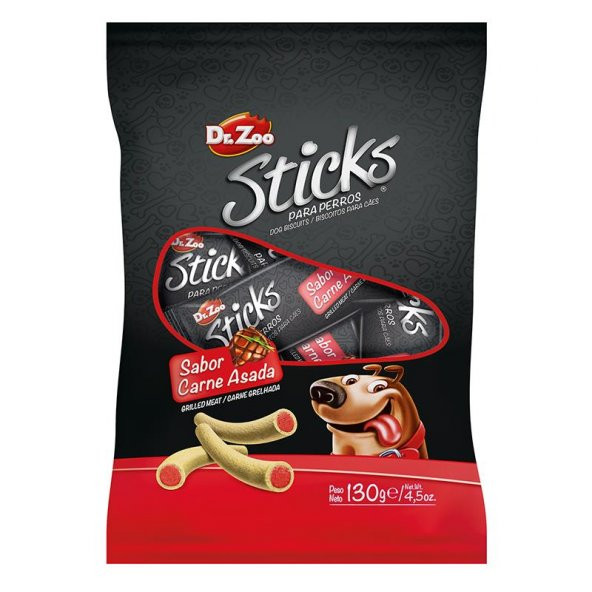 Dr.zoo Mini Sticks Izgara Etli Köpek Ödülü 130Gr