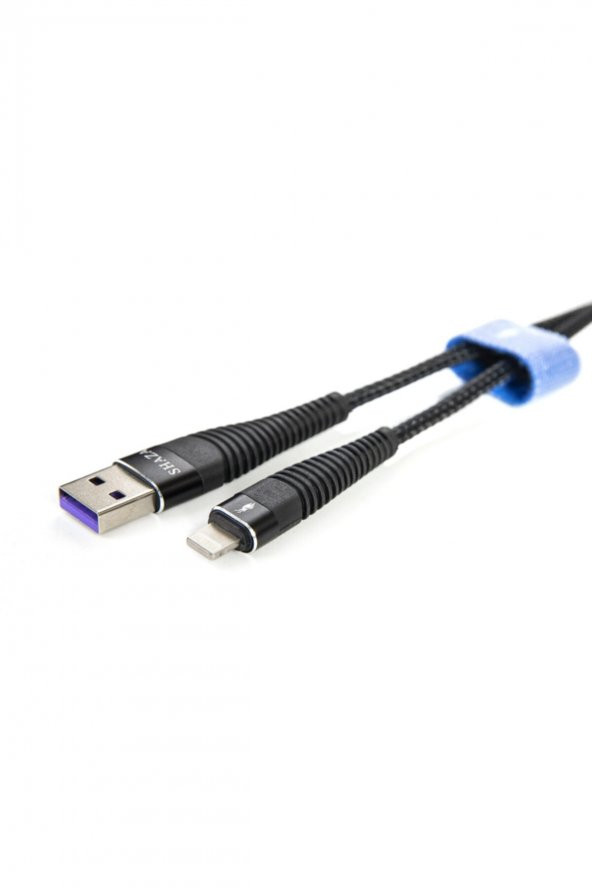 Shaza Apple Iphone Lightning 5a 100w Örgülü Hızlı Şarj Ve Data Kablosu 1 Metre - 1