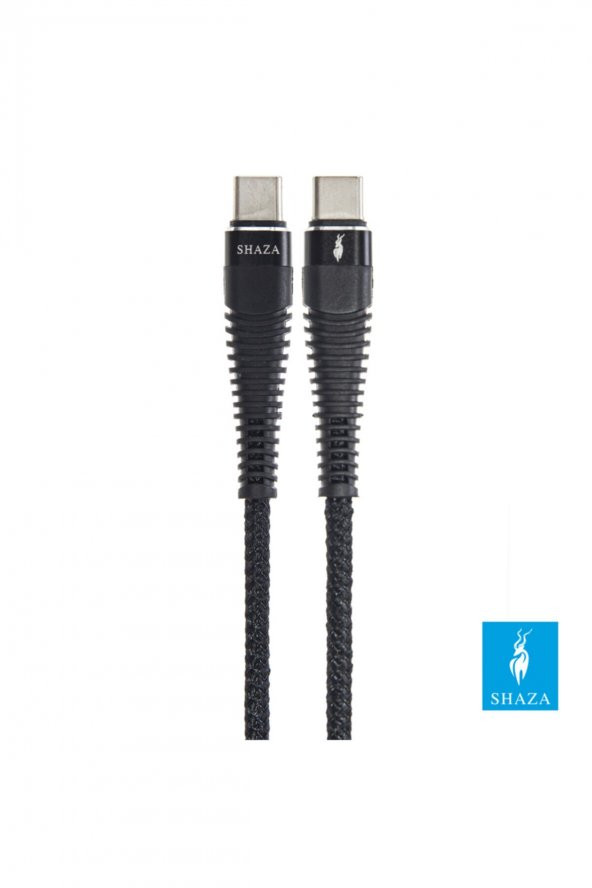 Shaza Type-c To Type-c Pd 5a 100w Örgülü Hızlı Şarj Ve Data Kablosu 1 Metre - 2