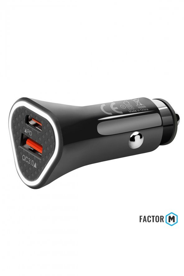 Factor M Pd 36w + Usba Çift Çıkışlı Araç Şarj Aleti Başlığı (fmpd01) - 2