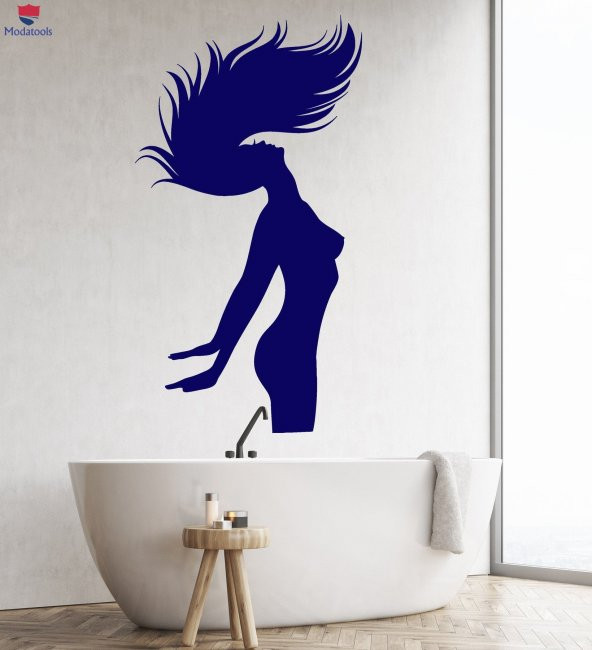 Banyo Dekoratif Duvar Sticker Siluet Çıplak Kadın Yatak Odası Banyo Dekor Çıkartmaları Benzersiz Hediyelik