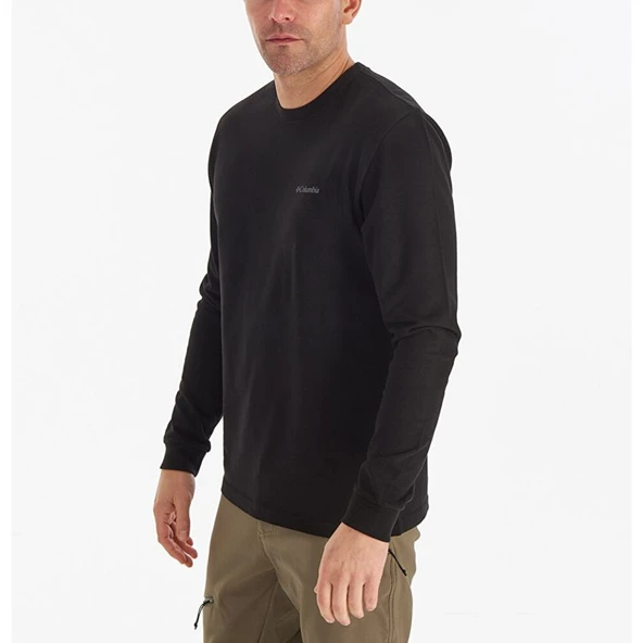 Columbia Csc M Basic Sm Logo Ls Tee Siyah Erkek Tişört CS0354-010 - 4