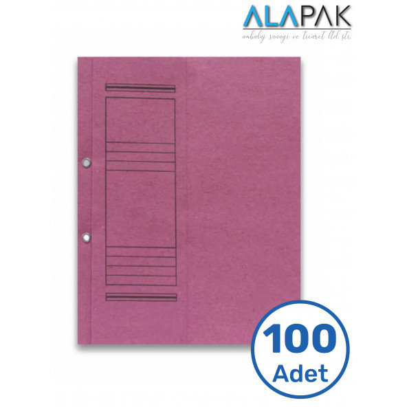 ALAPAK Yarım Kapak Kapsüllü Karton Telli Dosya 100 Adet