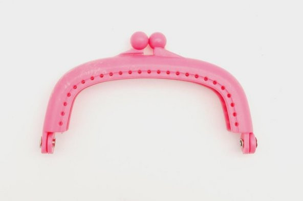 Angel Çanta Aksesuar 9 cm Plastik Cüzdan Klipsi Koyu Pembe Renk - 1