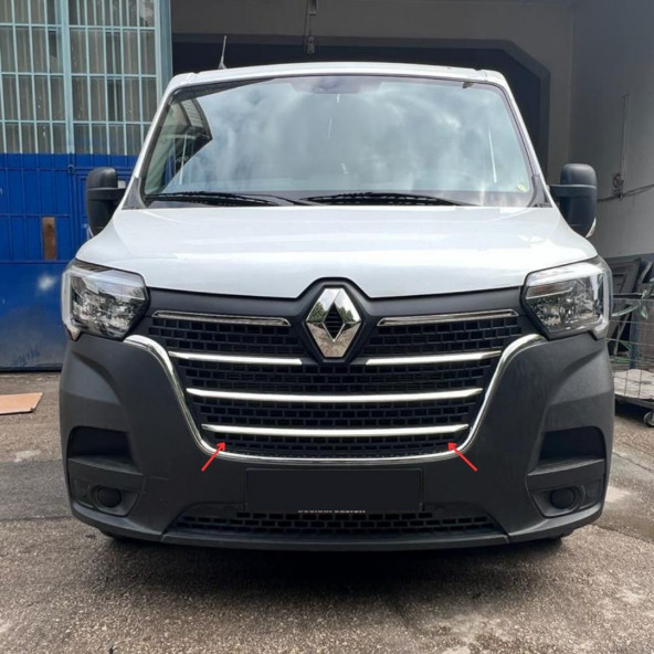 Renault Master Krom Ön Panjur 4 Parça 2019+ Paslanmaz Çelik