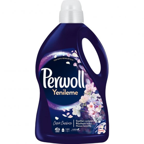 Perwoll Hassas Sıvı Çamaşır Deterjanı Yenileme&Çiçek Cazibesi Siyah 2,75 L