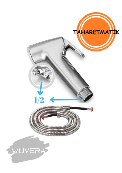 WUVERA Tahretmatik Klozet Temizleme Aparatı Hortum Başlık Tutacak 3 Set - 2