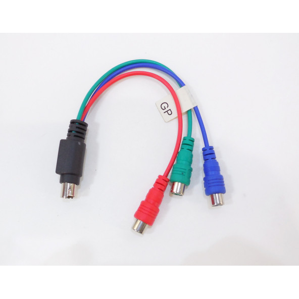 7 Pin S-Video to RGB 3'lü RCA Kablo - Resim 5